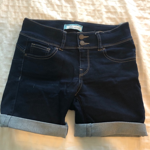 Dark blue denim shorts - Picture 1 of 1